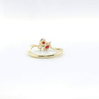 Chatham .58ct Lab Ruby & Diamond Ring