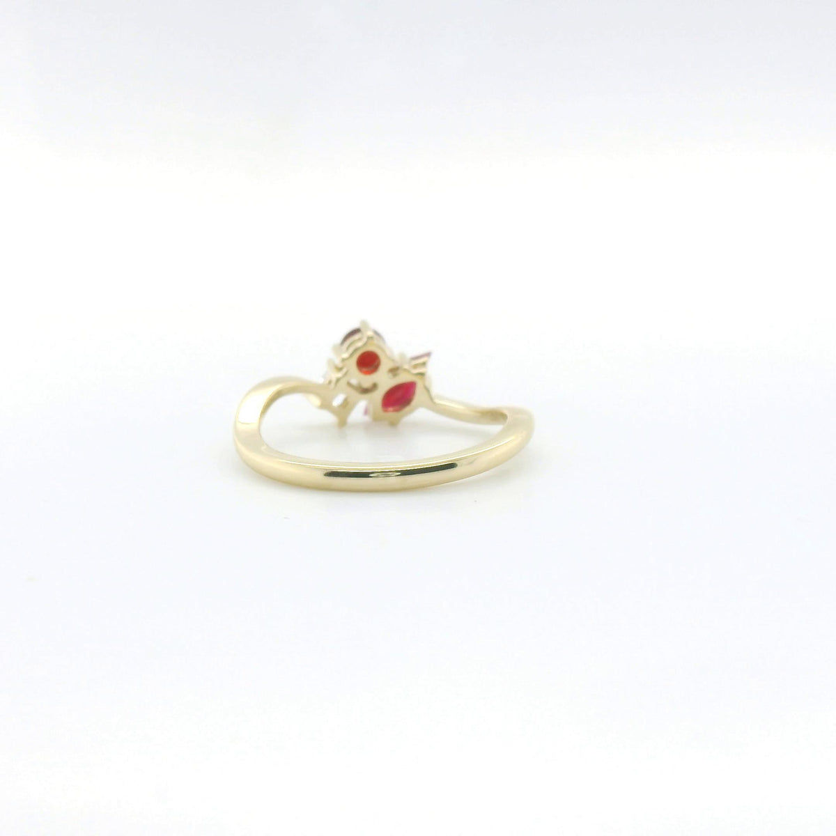 Chatham .58ct Lab Ruby & Diamond Ring