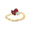 Chatham .58ct Lab Ruby & Diamond Ring