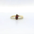 Chatham .77ct Lab Ruby & Diamond Ring