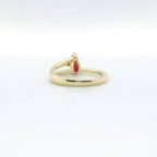 Chatham .77ct Lab Ruby & Diamond Ring