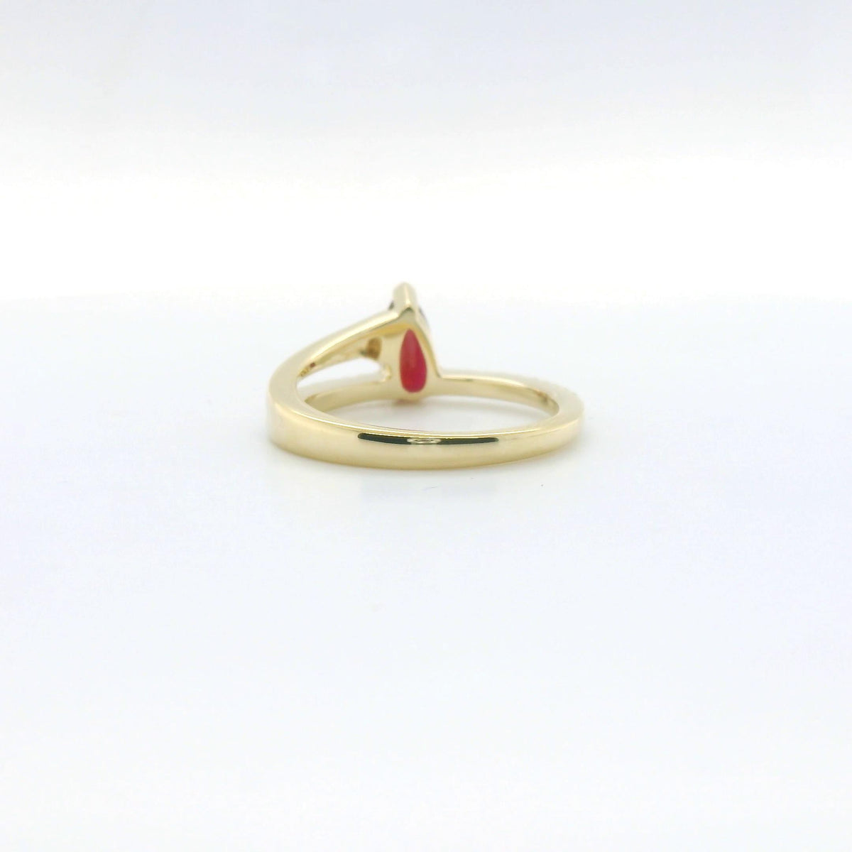 Chatham .77ct Lab Ruby & Diamond Ring