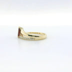Chatham .77ct Lab Ruby & Diamond Ring
