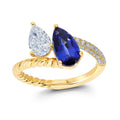 Chatham 1.70ct Lab Sapphire & Diamond Ring
