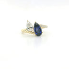 Chatham 1.70ct Lab Sapphire & Diamond Ring