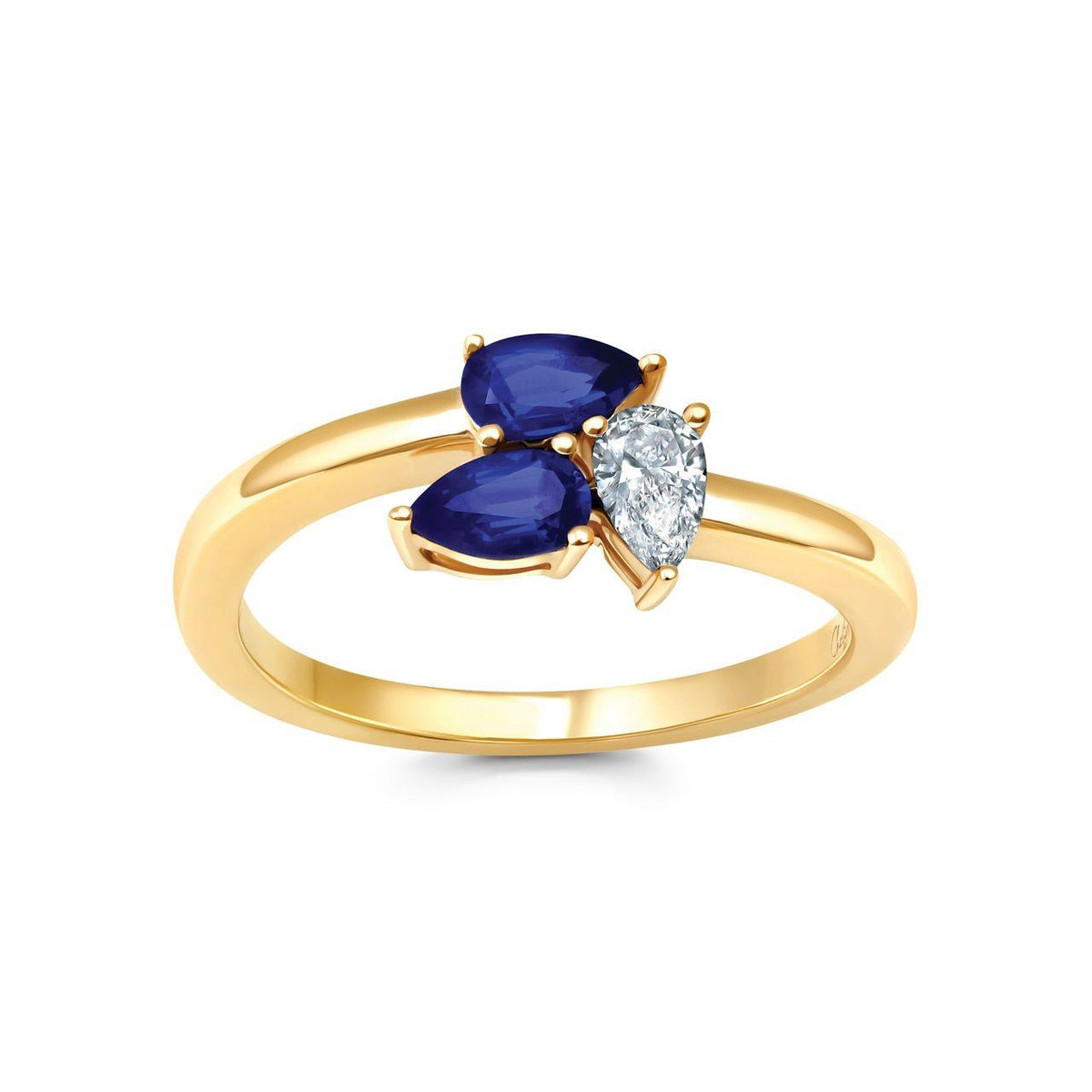 Chatham .55ct Sapphire & Diamond Ring