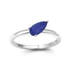 Chatham 0.83ct Pear Lab Sapphire Ring