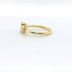 Chatham .76ct Lab Ruby & Diamond Ring