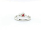 Chatham .68ct Round Lab Ruby & Diamond Ring