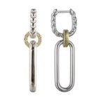 Perfect Love 0.25ct Diamond Two-Tone Diamond Dangle Earrings