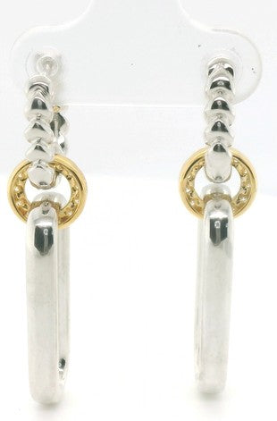 Perfect Love 0.25ct Diamond Two-Tone Diamond Dangle Earrings