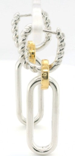Perfect Love 0.25ct Diamond Two-Tone Diamond Dangle Earrings