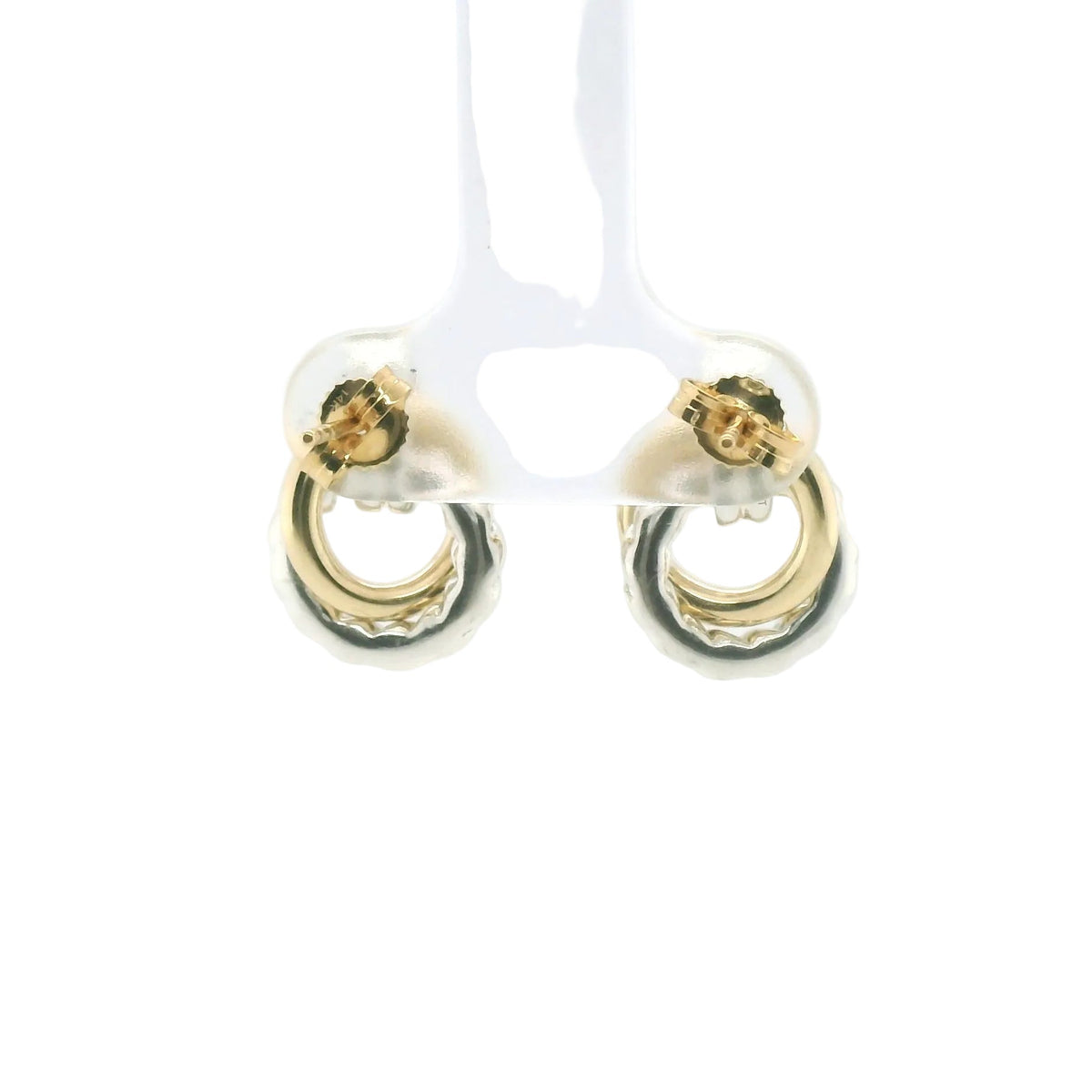 Perfect Love .12ct Diamond Two-Tone Dangle Earrings