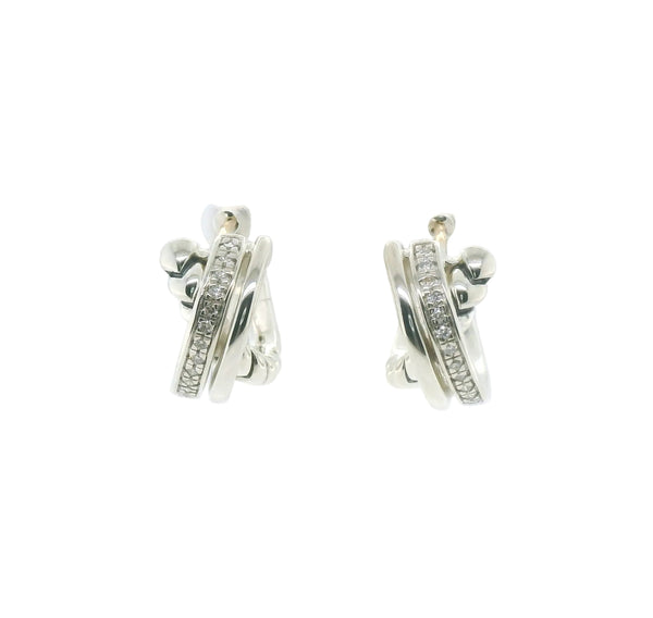 Perfect Love 0.20ct Diamond Silver Huggies