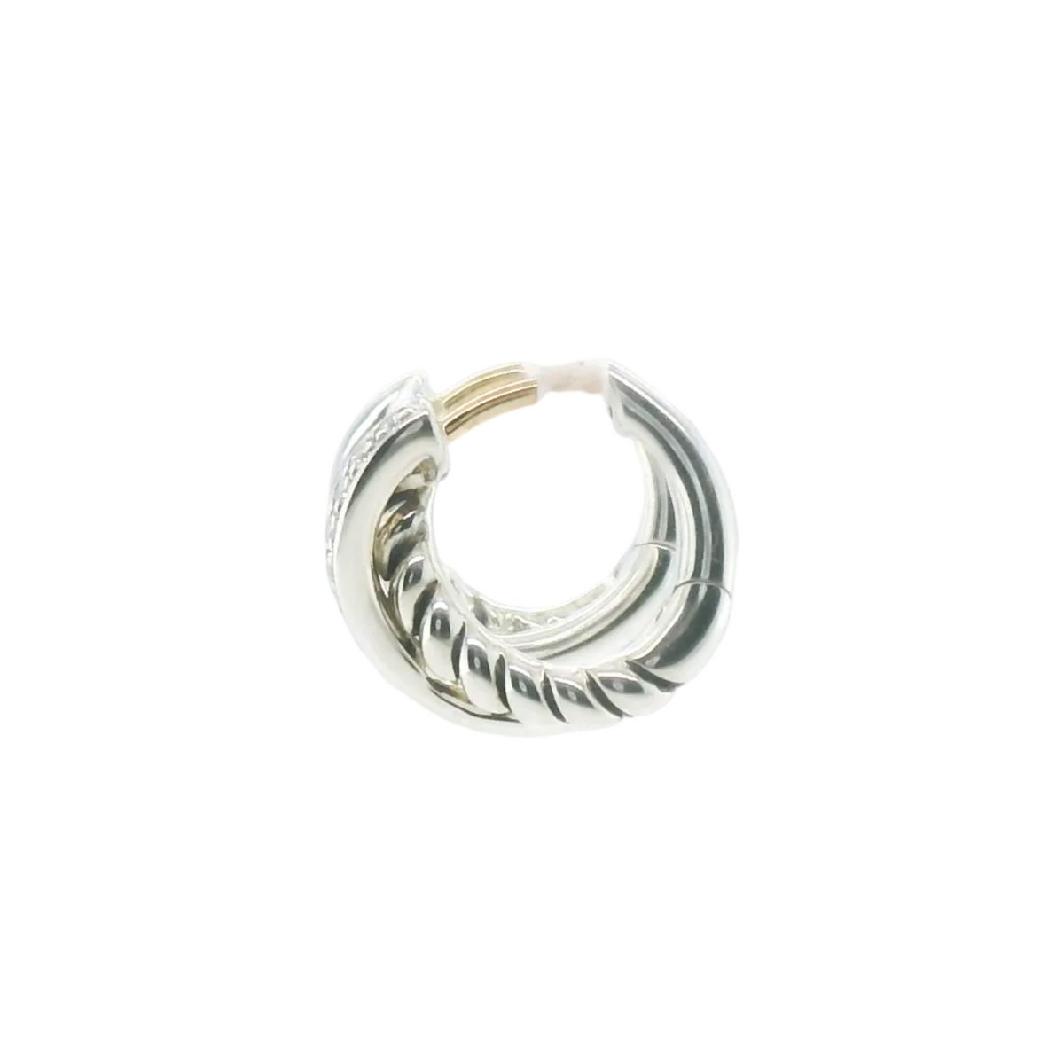 Perfect Love 0.20ct Diamond Silver Huggies