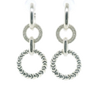 Perfect Love .25ctw Diamond Silver Dangle Earrings