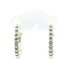 Perfect Love Two-Tone Silver Diamond Hinge Hoop Earrings