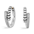 Perfect Love 0.14ct Diamond Silver Heart Hinge Hoops