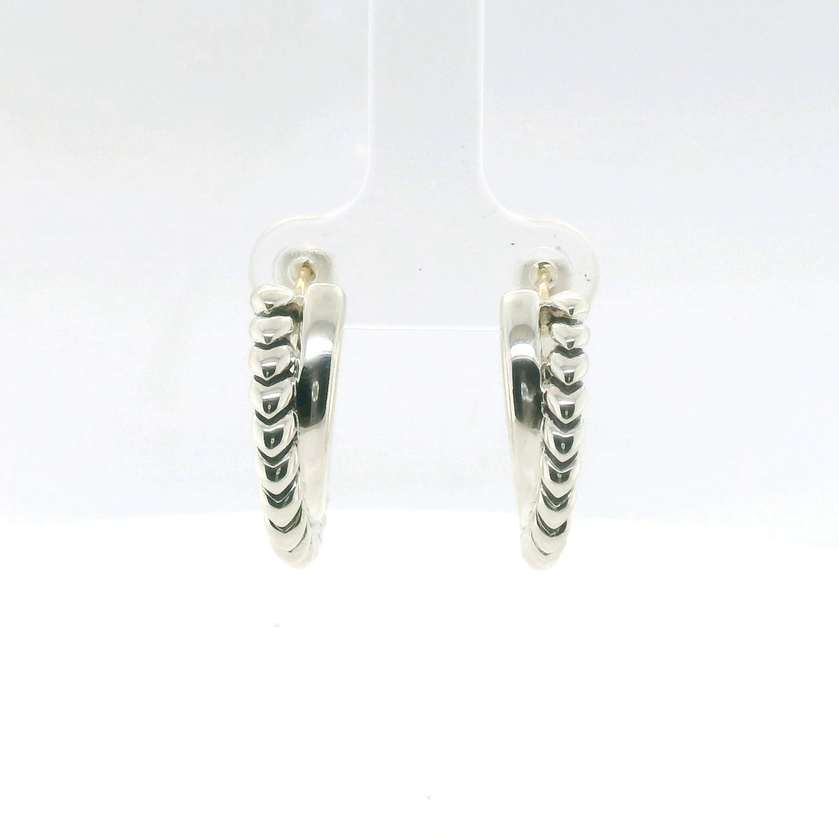 Perfect Love Silver Signature Stacked Heart Hoops