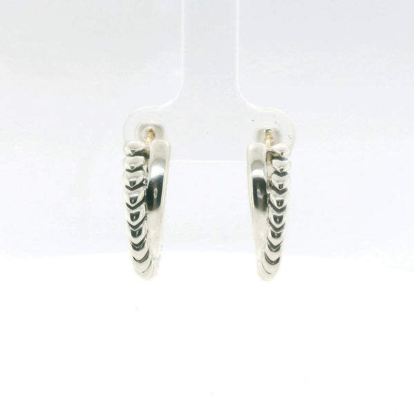 Perfect Love Silver Signature Stacked Heart Hoops