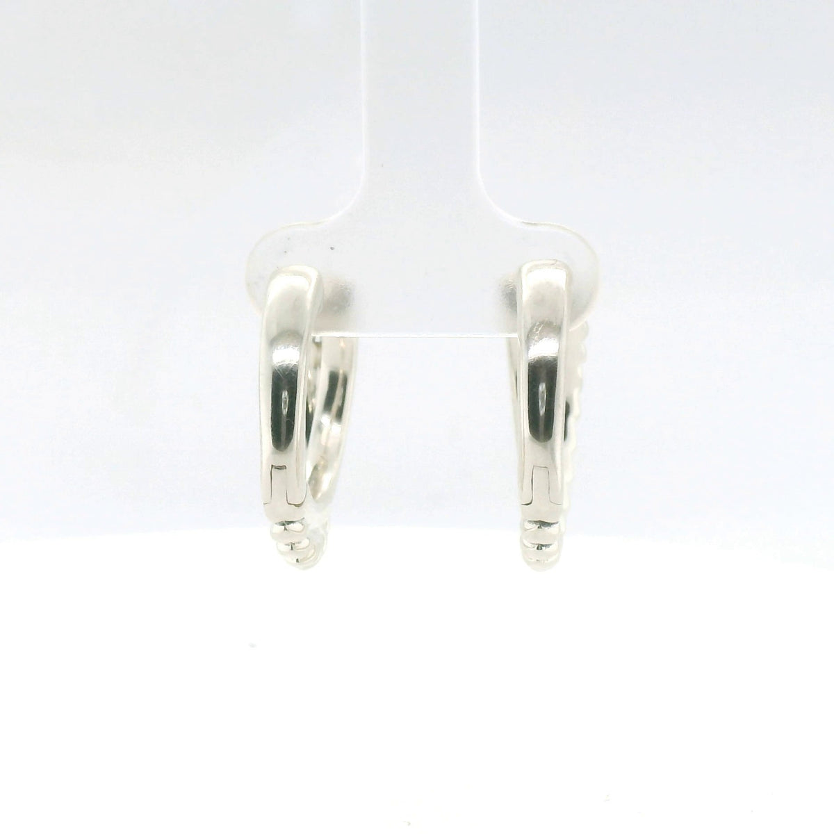 Perfect Love Silver Signature Stacked Heart Hoops