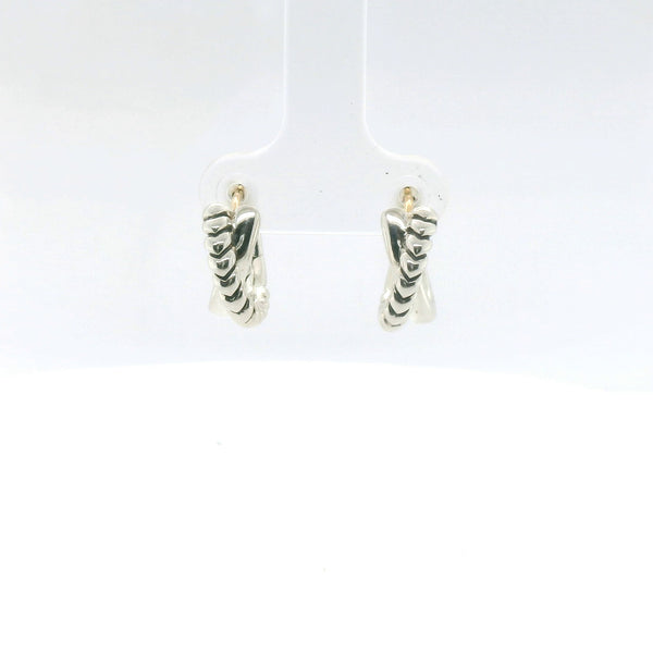 Perfect Love Silver Twisted Huggie Hoops