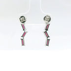 Chatham 1.02ct Lab Ruby & Diamond Baguette Earrings