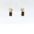 Chatham 1.52ct Lab Ruby & Diamond Stud Earrings