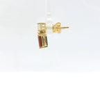 Chatham 1.52ct Lab Ruby & Diamond Stud Earrings