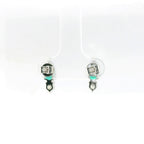 Chatham 1.02ct Lab Emerald & Diamond Studs