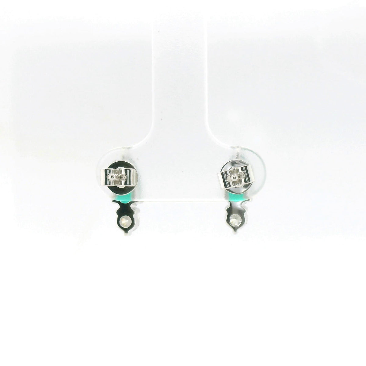 Chatham 1.02ct Lab Emerald & Diamond Studs