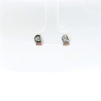 Chatham 1.36ct Lab Ruby & Diamond Studs