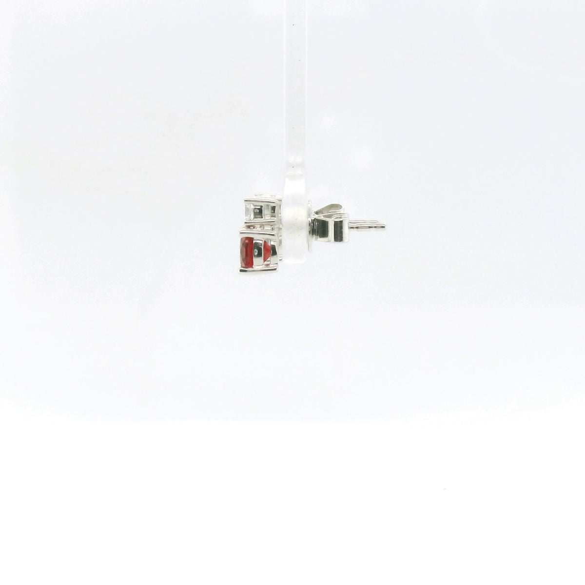 Chatham 1.36ct Lab Ruby & Diamond Studs