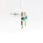 Chatham 1.04ct Lab Emerald & Diamond Studs