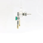 Chatham 1.04ct Lab Emerald & Diamond Studs