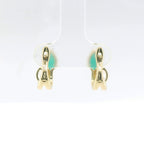 Chatham 0.50ct Lab Emerald & Diamond Huggies