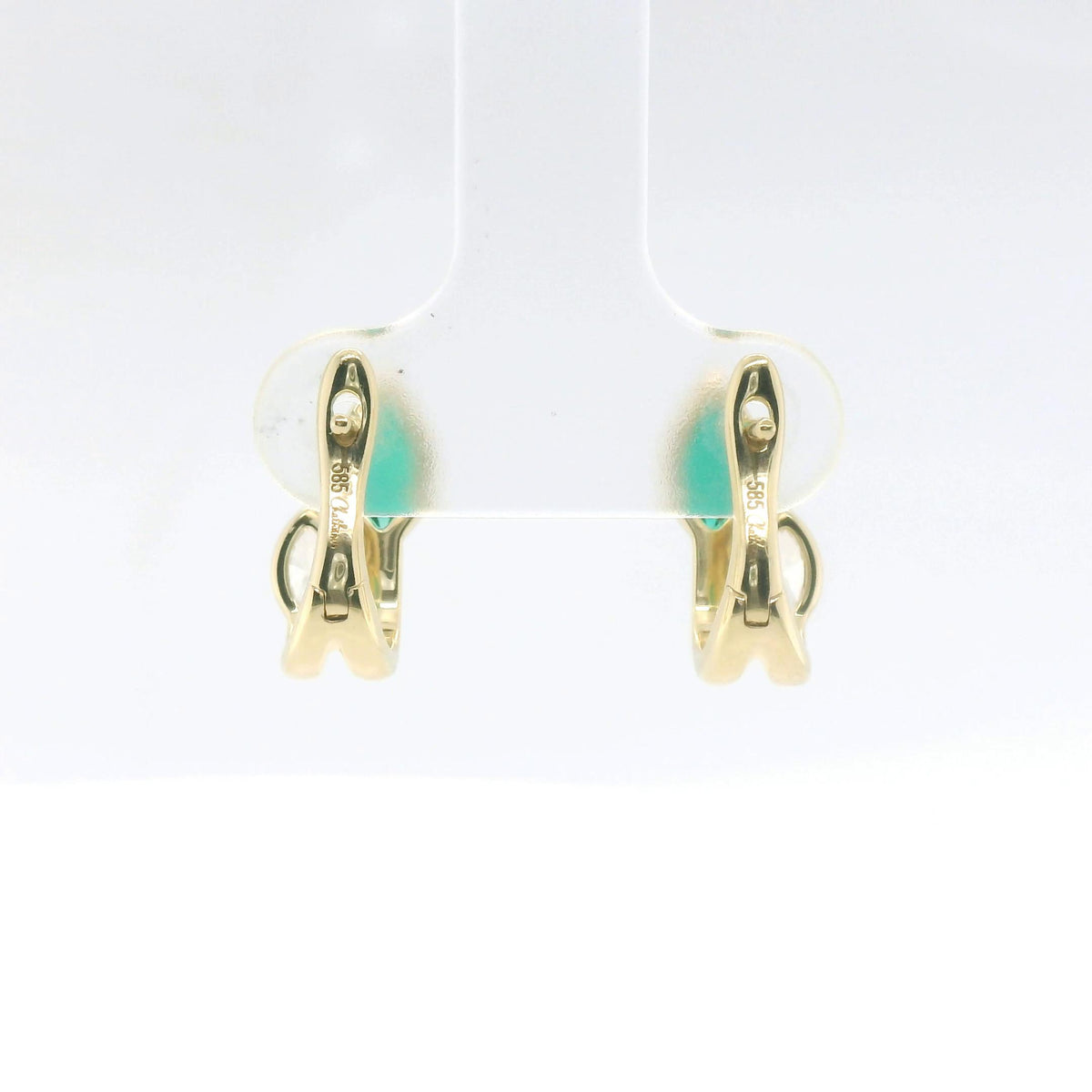 Chatham 0.50ct Lab Emerald & Diamond Huggies