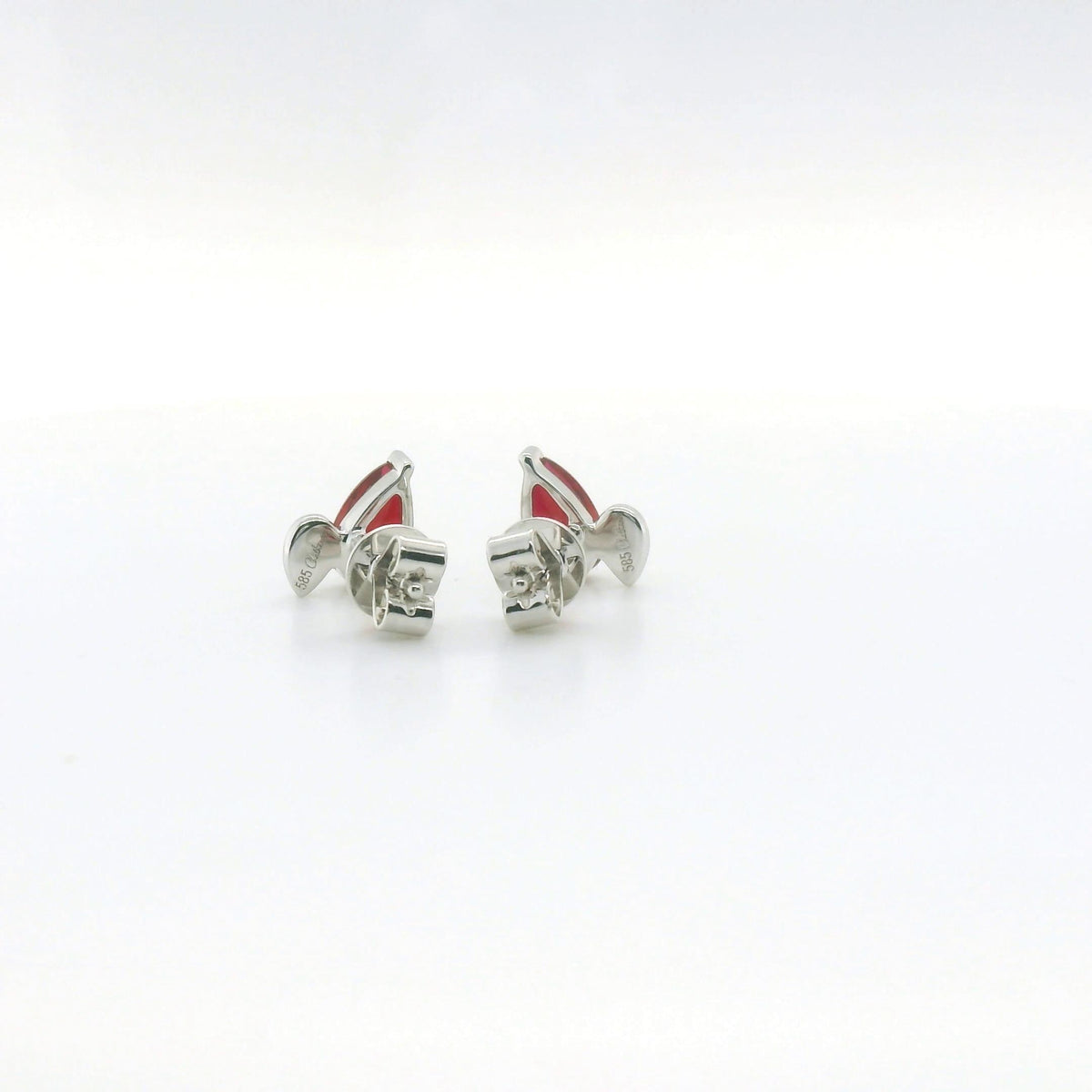 Chatham 1.66ct Pear Lab Ruby Studs