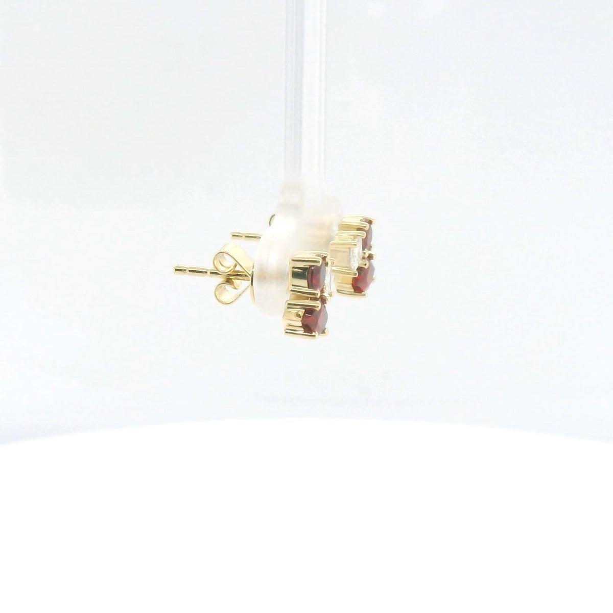 Chatham 1.16ct Lab Ruby Cluster Studs