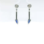 Chatham 1.66ct Lab Sapphire & Diamond Dangles