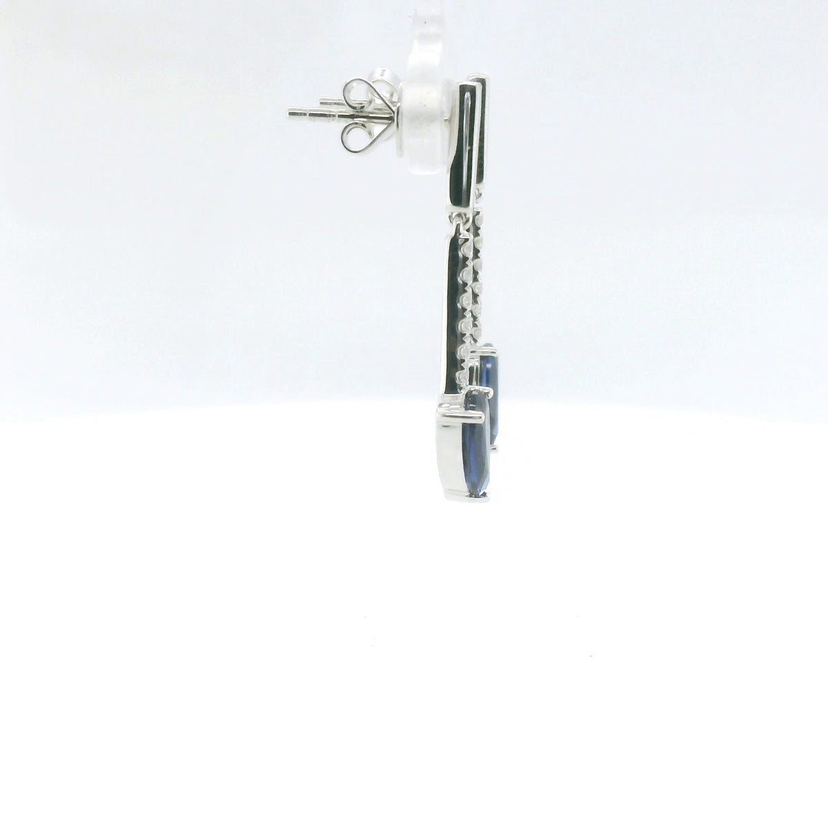 Chatham 1.66ct Lab Sapphire & Diamond Dangles