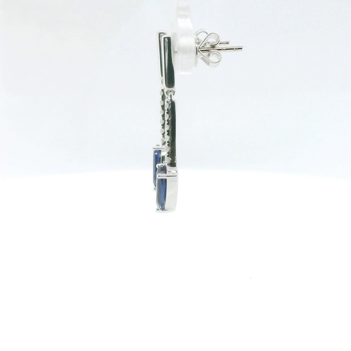 Chatham 1.66ct Lab Sapphire & Diamond Dangles