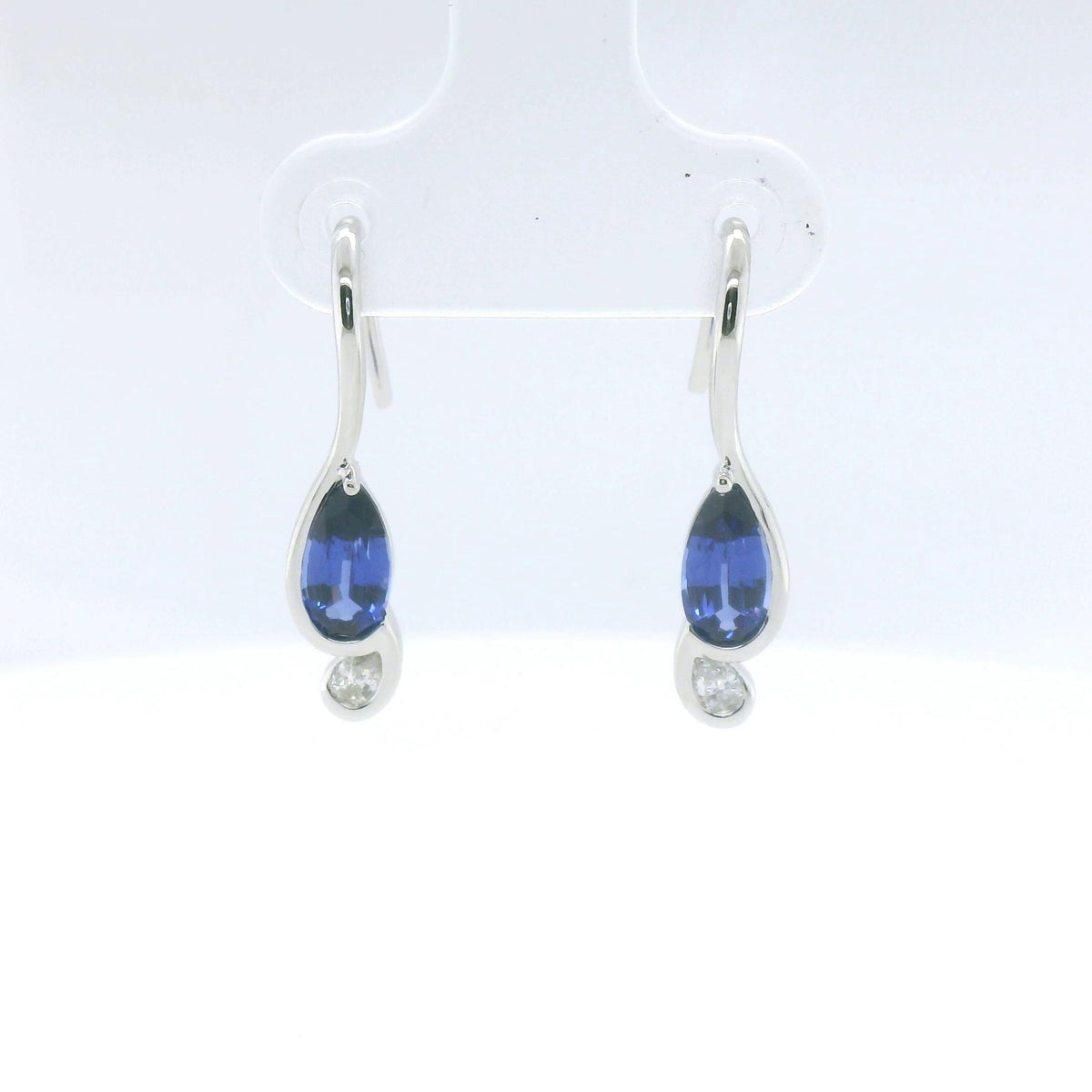 Chatham 1.66ct Lab Sapphire & Diamond Dangles