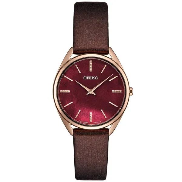 Seiko Ladies Essentials MOP Red Dial Watch