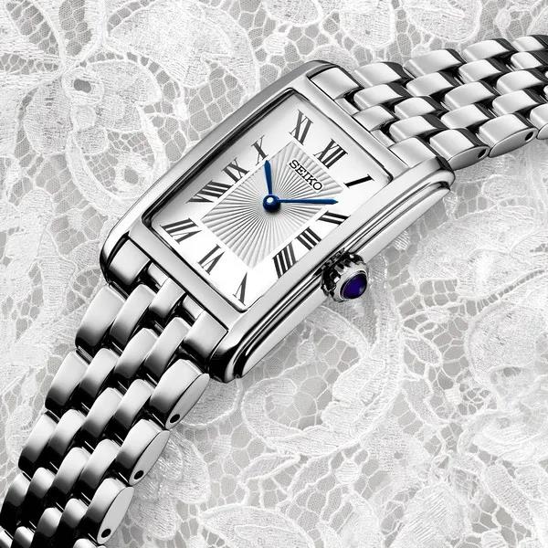 Seiko Ladies Essentials White Dial Rectangular Watch