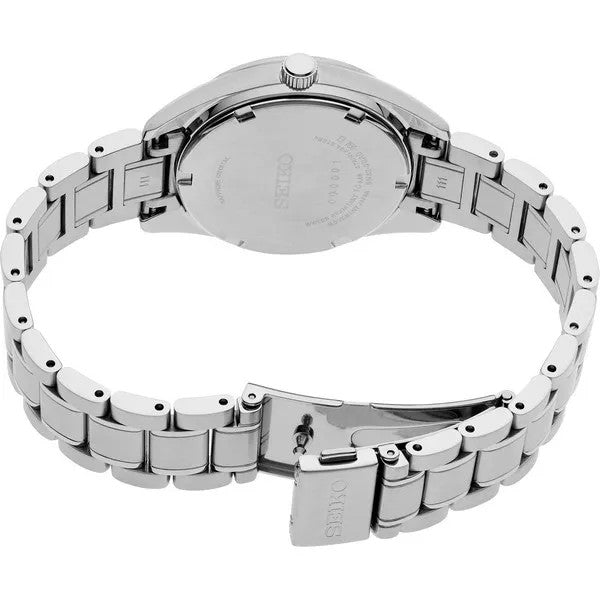 Seiko Ladies Diamond Stainless Steel Light Blue Dial Watch