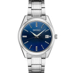 Seiko Essentials Blue Dial Stainless Steel Watch