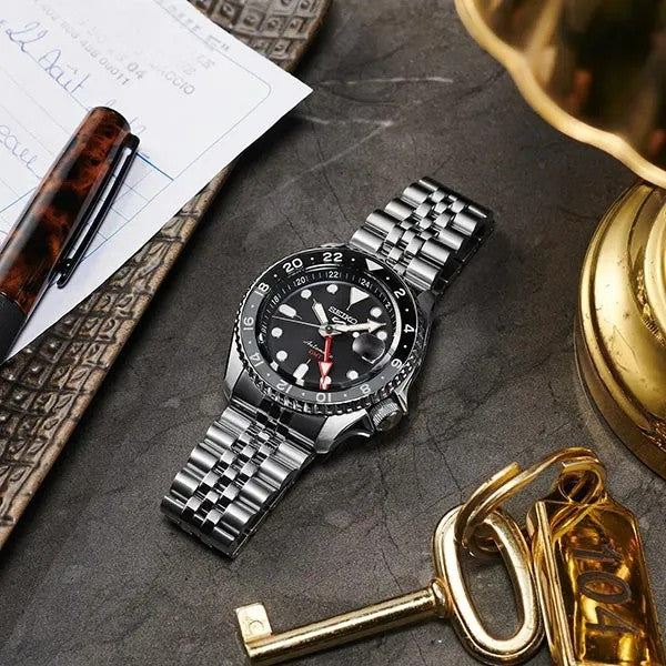 Seiko 5 Sports GMT Automatic Black Dial Watch