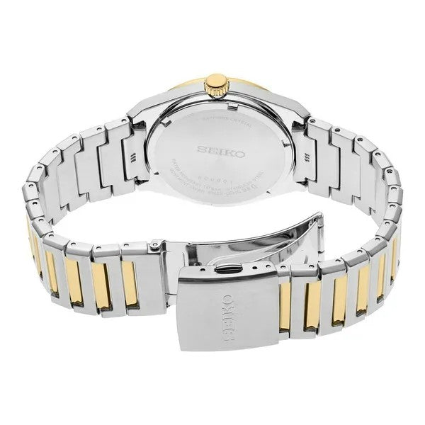 Seiko Essentials Two-Tone White Dial Watch