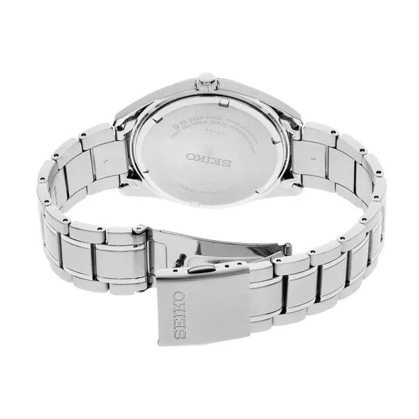 Seiko Essentials Stainless Steel Blue Sunray Dial Watch